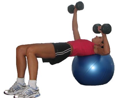 Chest pressure with weights alternating